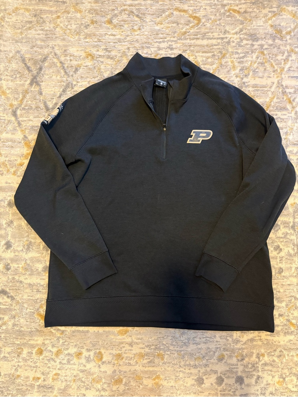 Purdue University Nike Black Quarter-Zip Pullover Sweater
